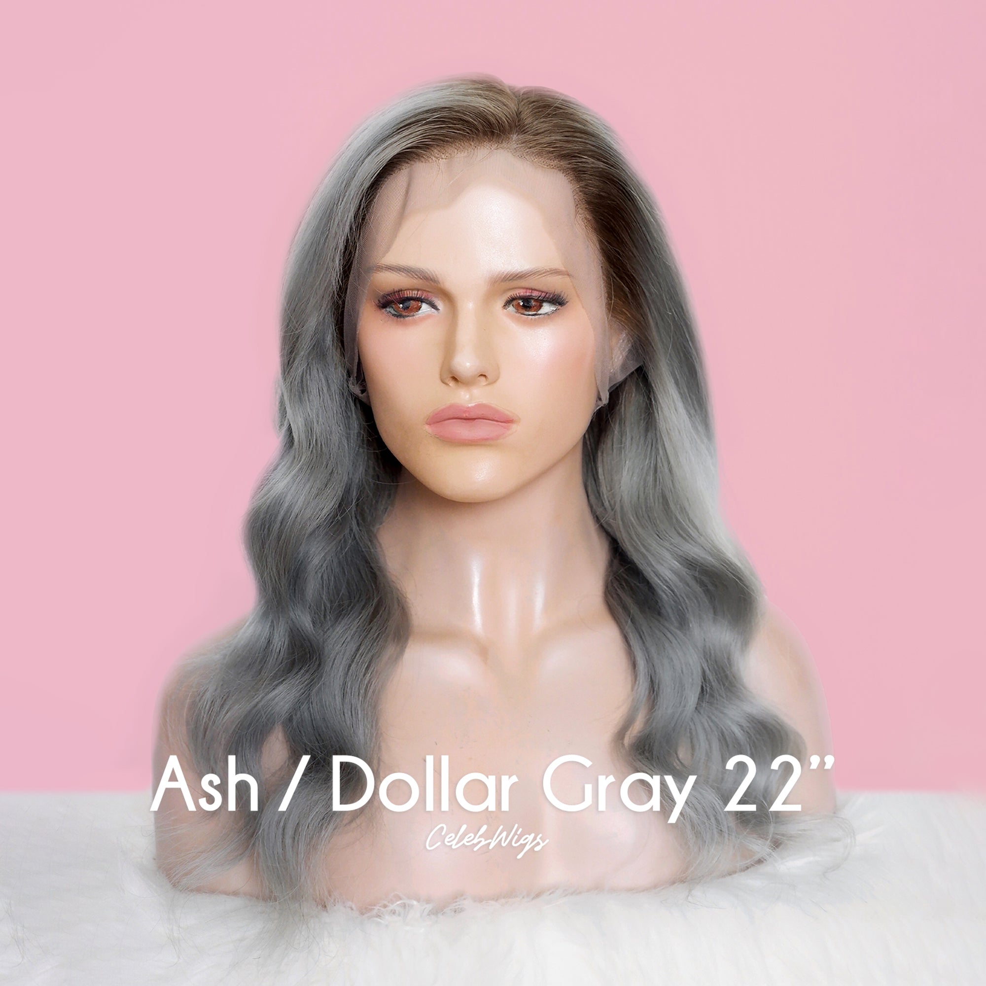 CELEBWIGS / ASH BROWN - DOLLAR GRAY 22"